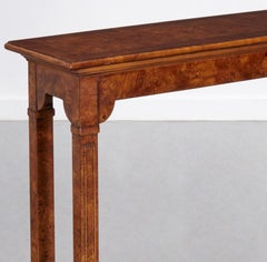 Amerikanischer Konsolentisch im Vintage-Stil, zweistufiger Tomlinson Furniture-Stil aus Wurzelholzfurnier