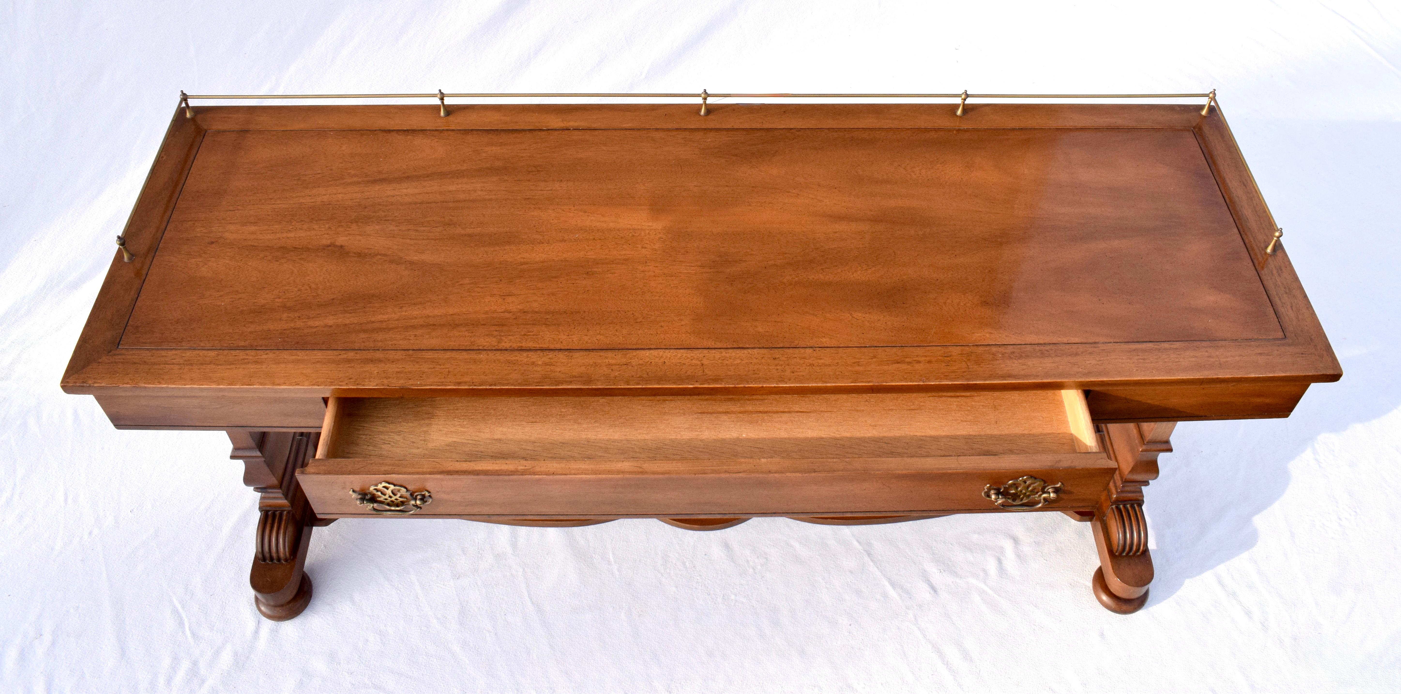 Vintage American Walnut Console Table For Sale 8
