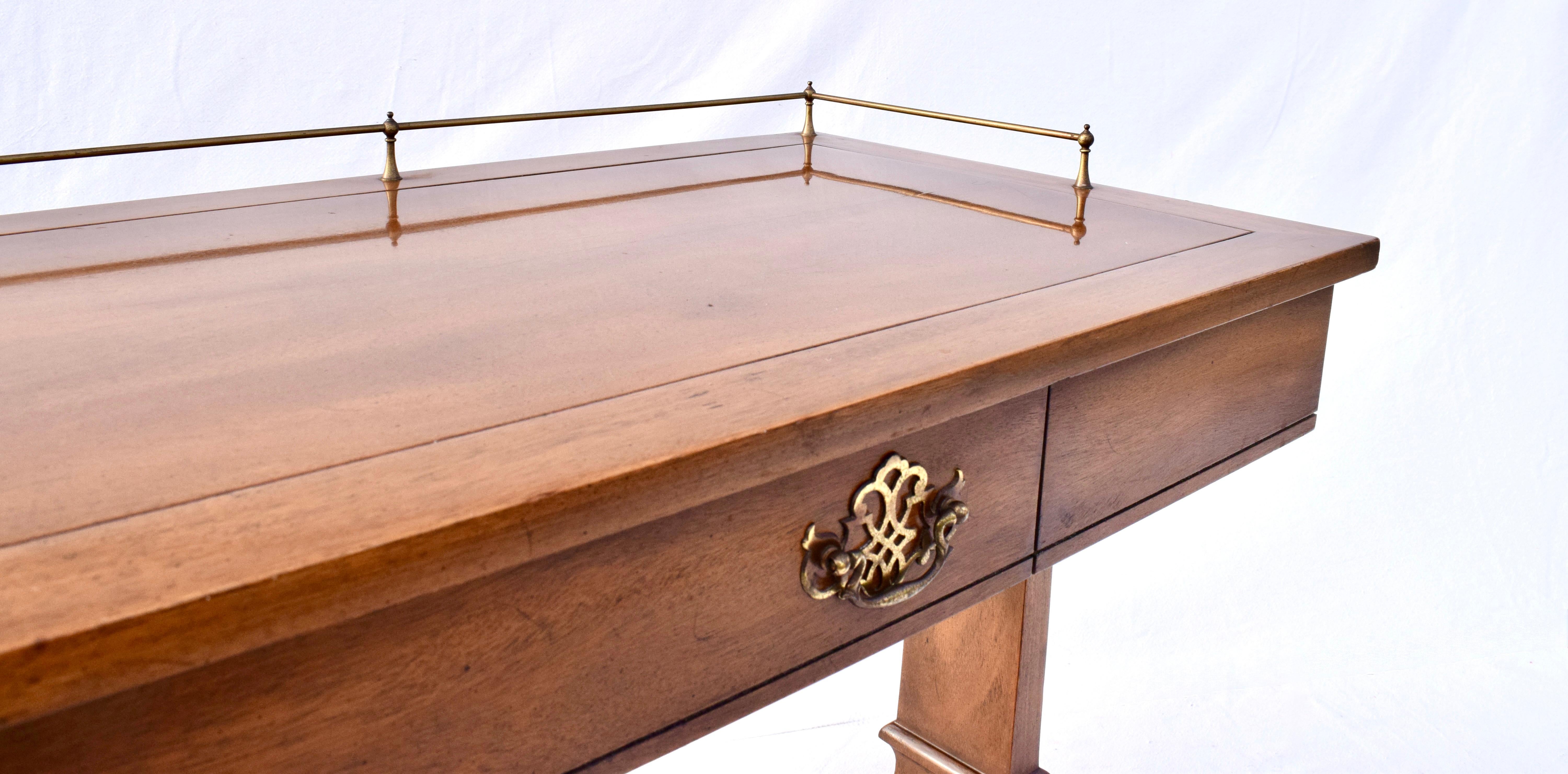 Mid-Century Modern Vintage American Walnut Console Table For Sale