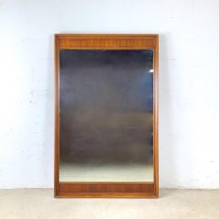 Miroir vintage américain en noyer et noyer pécan, 1966, MCM