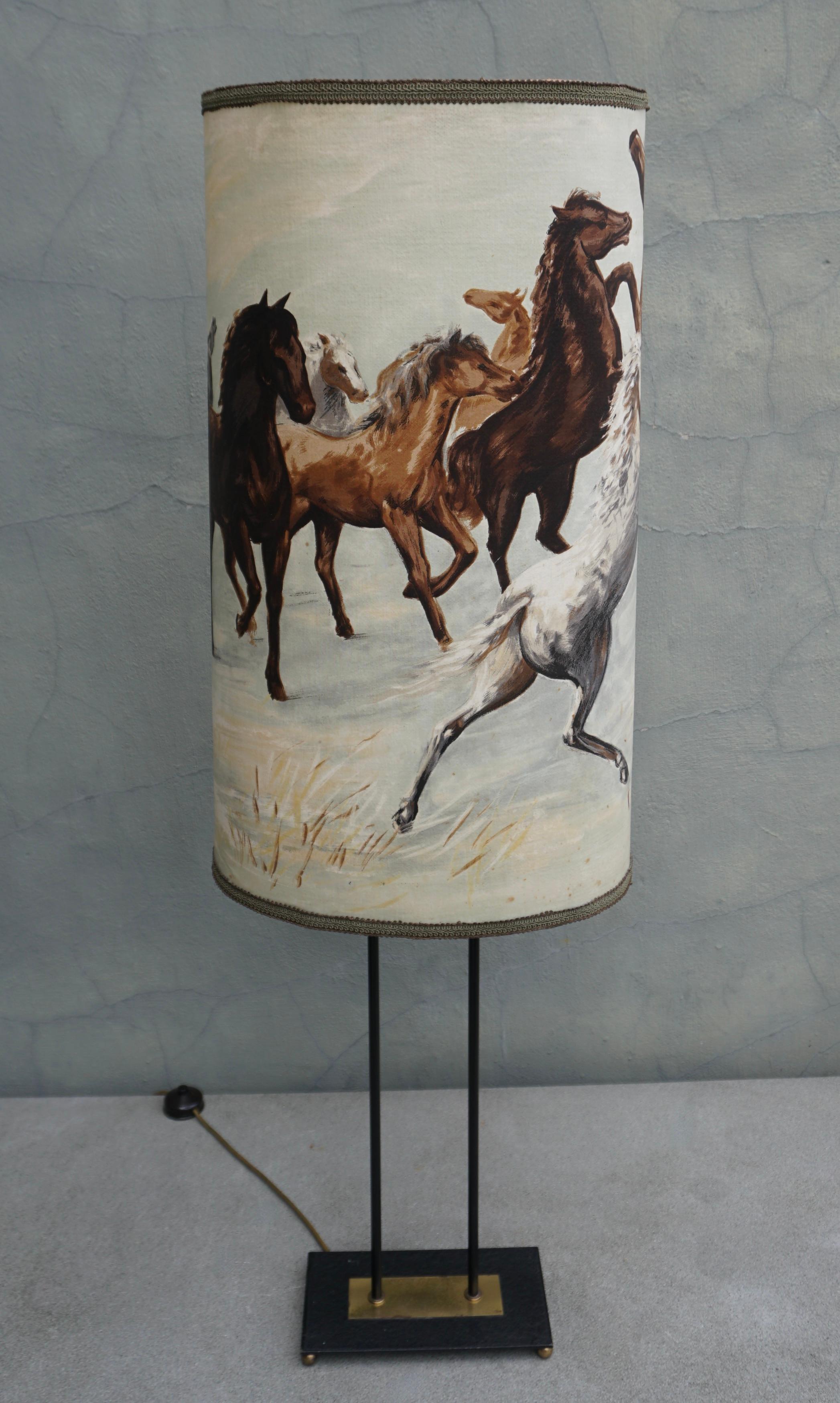 Vintage American Western Cowboy Horse Lamp  For Sale 5
