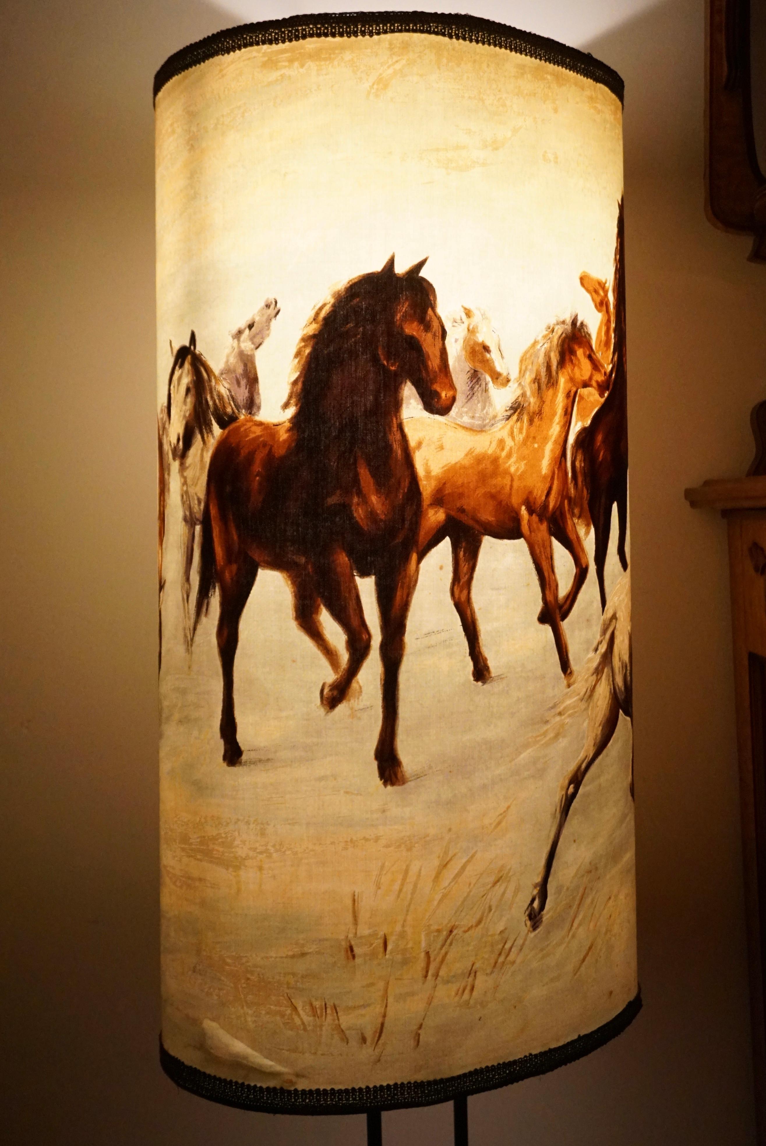 Italian Vintage American Western Cowboy Horse Lamp  For Sale