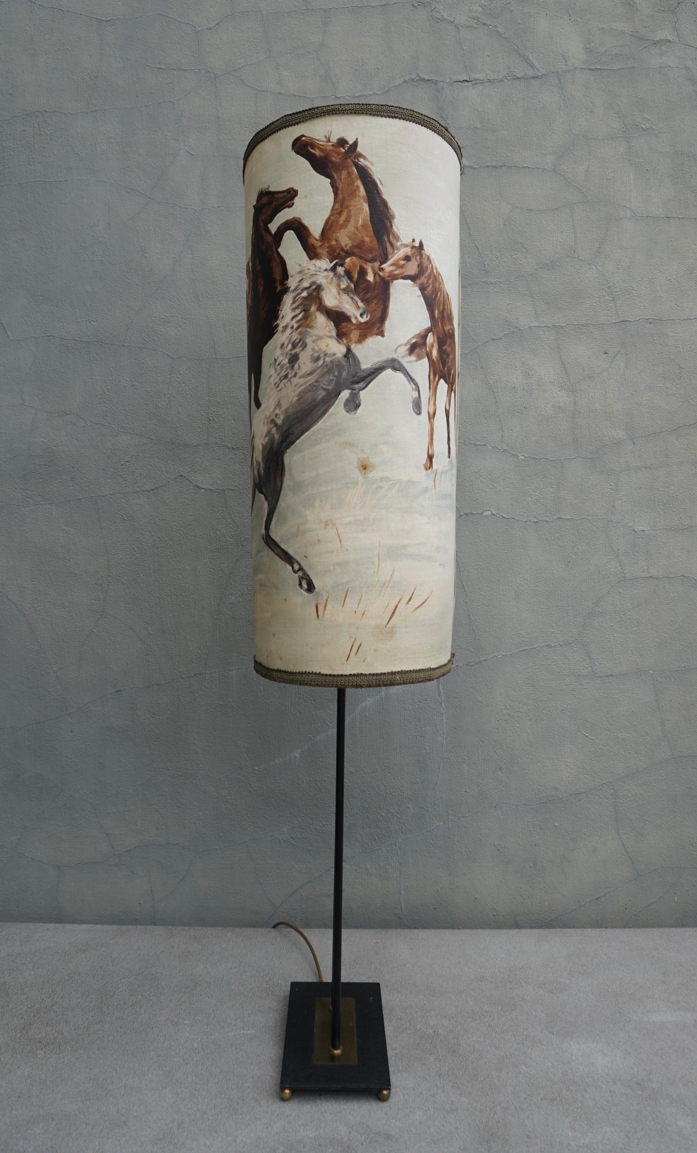 Metal Vintage American Western Cowboy Horse Lamp  For Sale