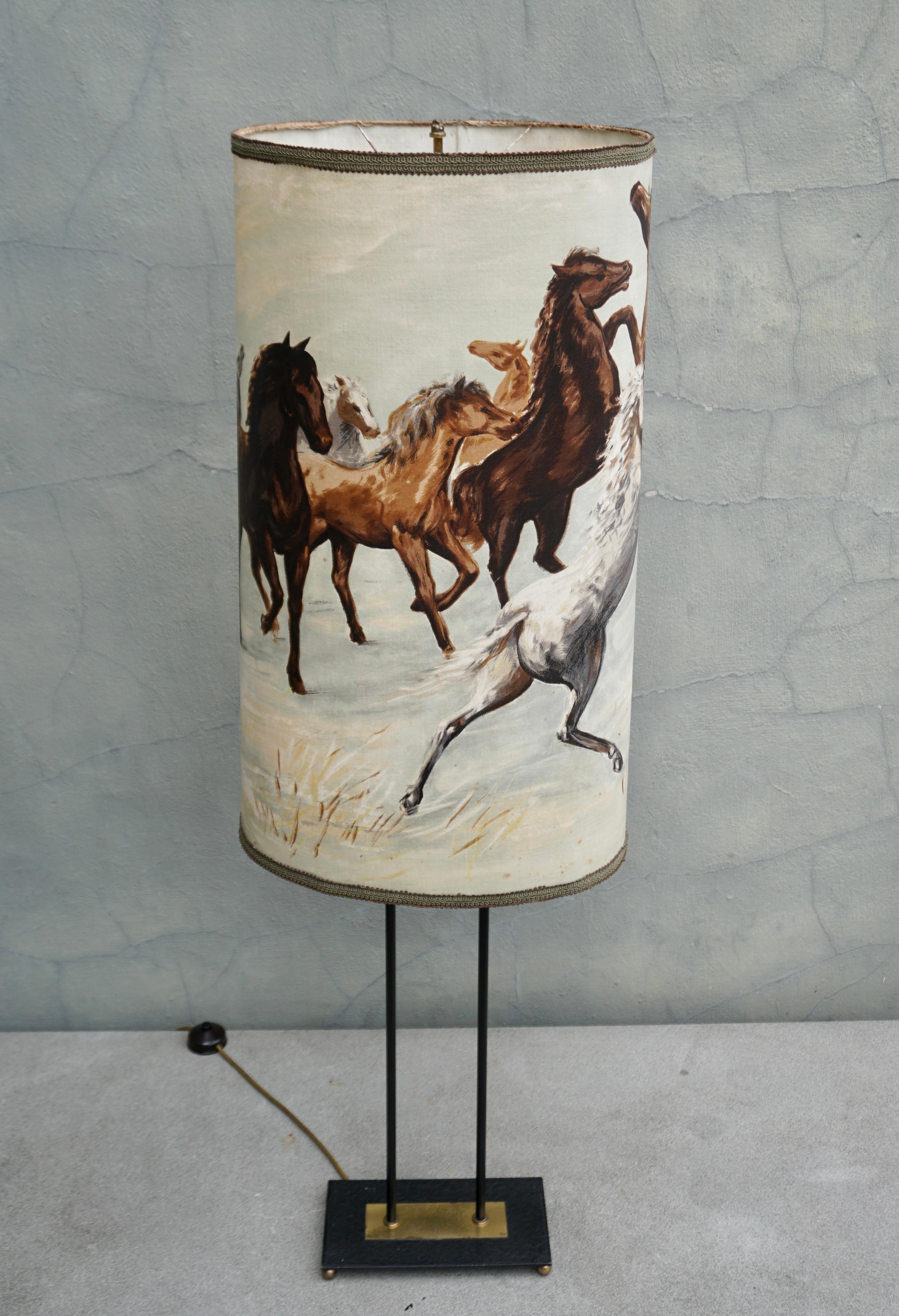 Vintage American Western Cowboy Horse Lamp  For Sale 2