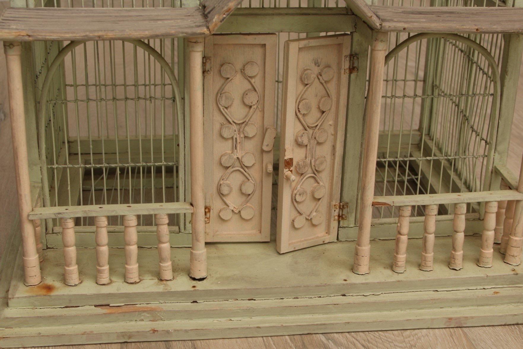 Mid-20th Century Vintage American Wood & Metal Architectural Birdhouse For Sale