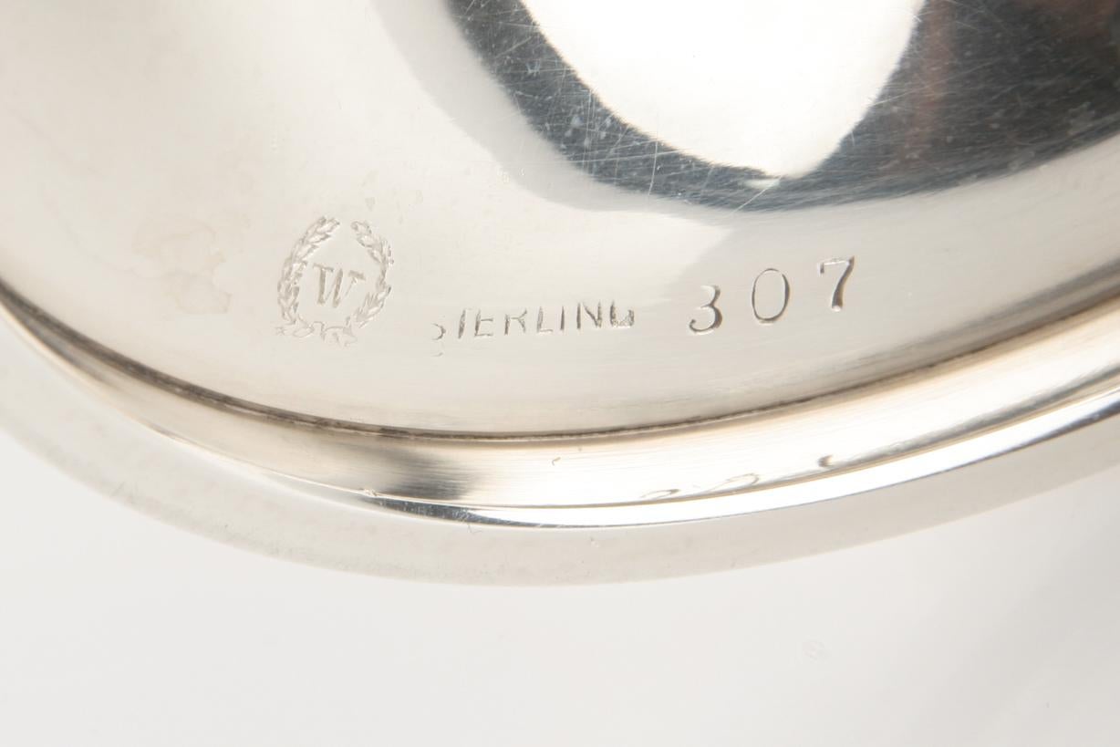 Vintage American Woodside Sterling Co. Kompott Silber Schale im Zustand „Gut“ im Angebot in Sherman Oaks, CA