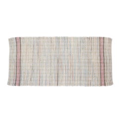 Vintage American woven rag rug runner, c. 1880-1910