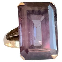 Vintage-Cocktailring mit Amethyst und 14 Karat Gold
