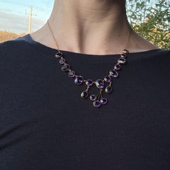 Vintage Amethyst and 18 Carat Gold Pendant Necklace