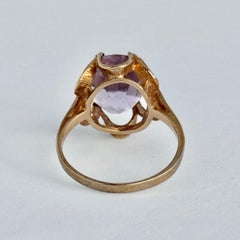 Vintage Amethyst and 9 Carat Gold Cocktail Ring