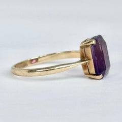Vintage Amethyst and 9 Carat Gold Cocktail Ring