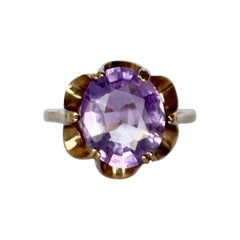 Vintage Amethyst and 9 Carat Gold Cocktail Ring
