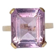 Vintage Amethyst and 9 Carat Gold Cocktail Ring
