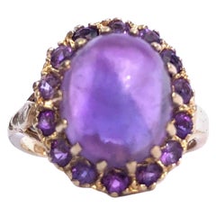 Vintage Amethyst and 9 Carat Gold Cocktail Ring