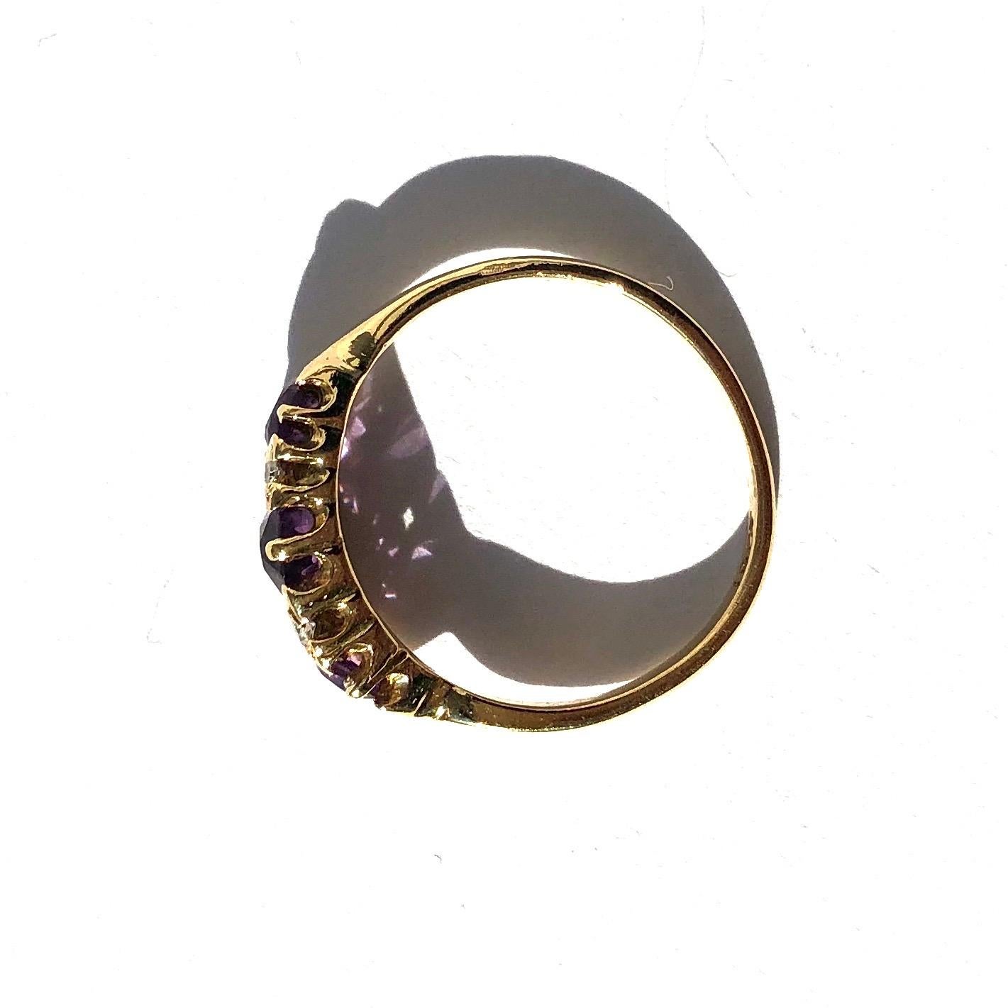 vintage amethyst and diamond ring