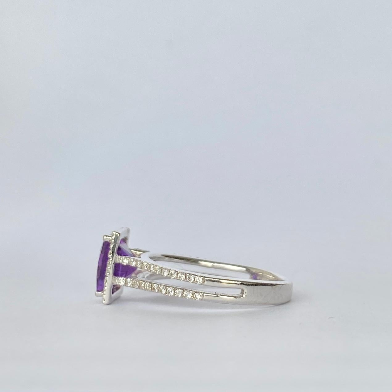 amethyst cluster ring