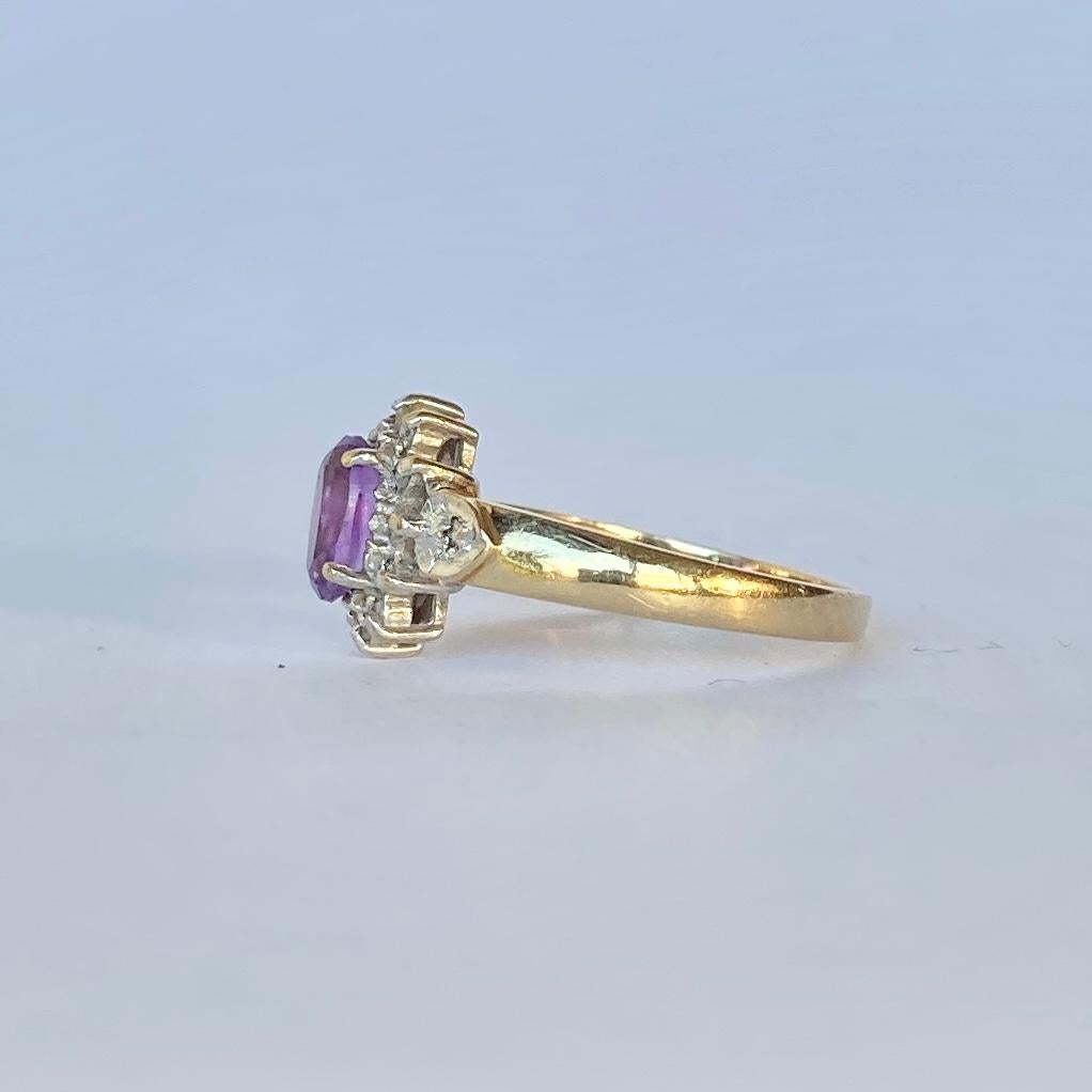 amethyst cluster ring