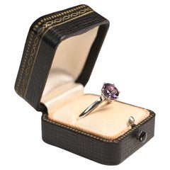 Vintage Amethyst (Approx 1.70-Carats) Cocktail Ring, Platinum, Circa 1950 France
