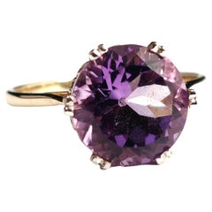 Vintage Amethyst Cocktail Ring, 9k Yellow Gold
