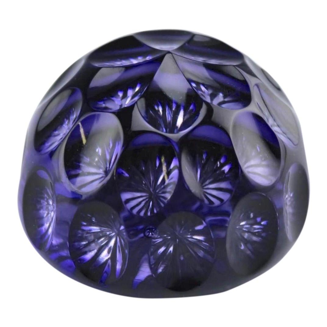 Faceted Vintage Amethyst Crystal Paperweight by Webb Corbett of England