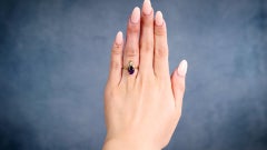 Vintage 14k Gelbgold Ring mit Amethyst und Diamant