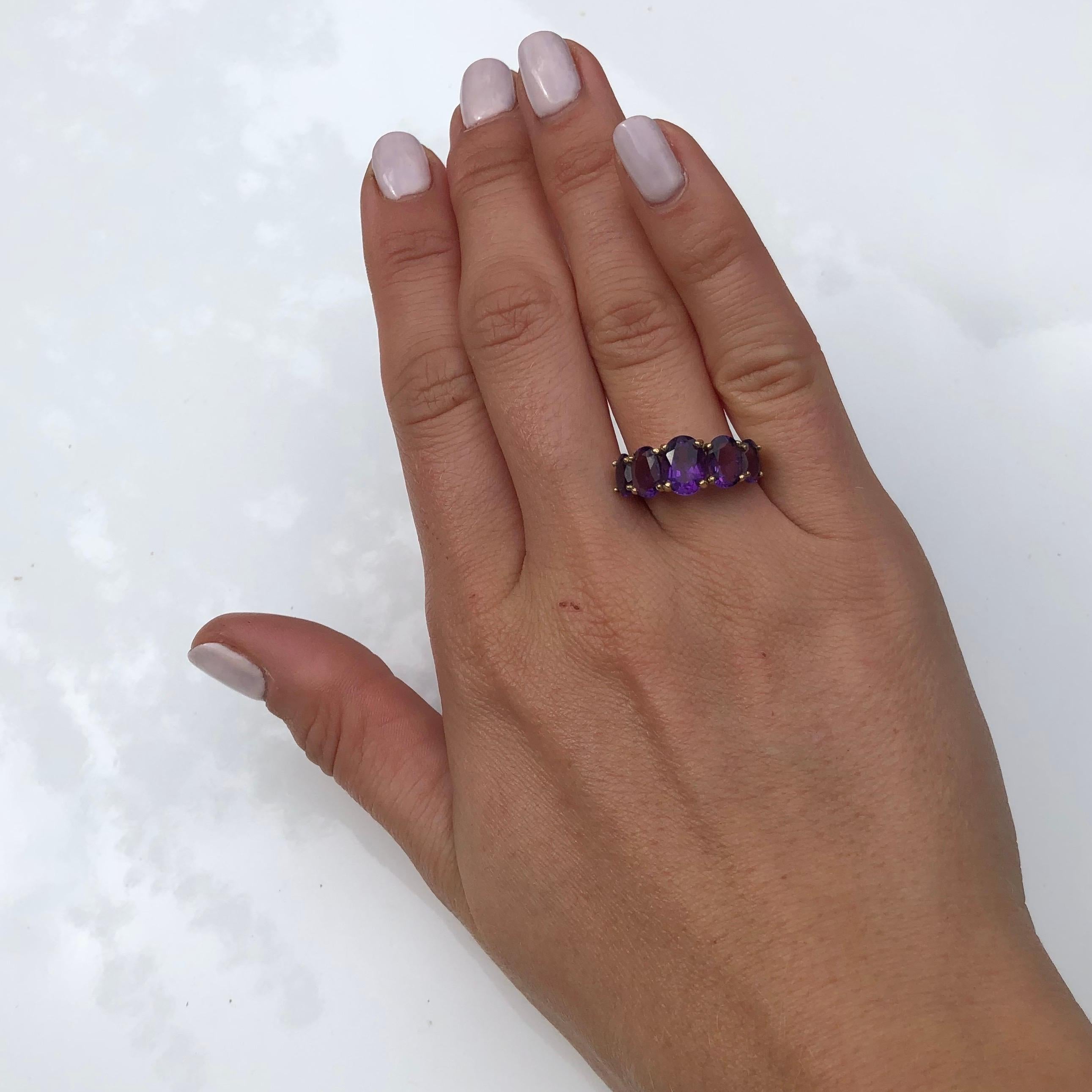 9 carat amethyst ring