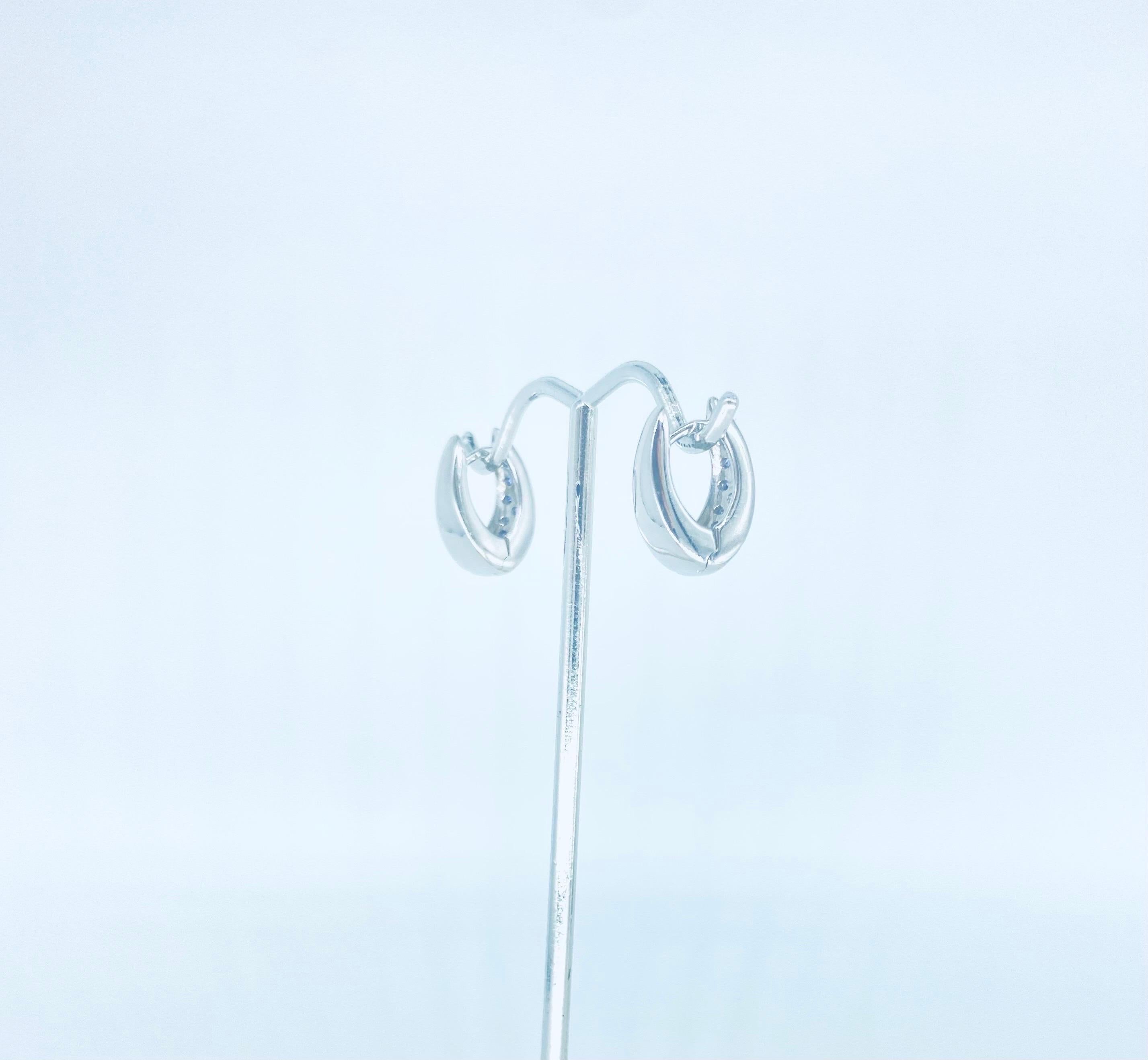 Vintage Amethyst Gemstone Clip Earrings 18k White Gold For Sale 1