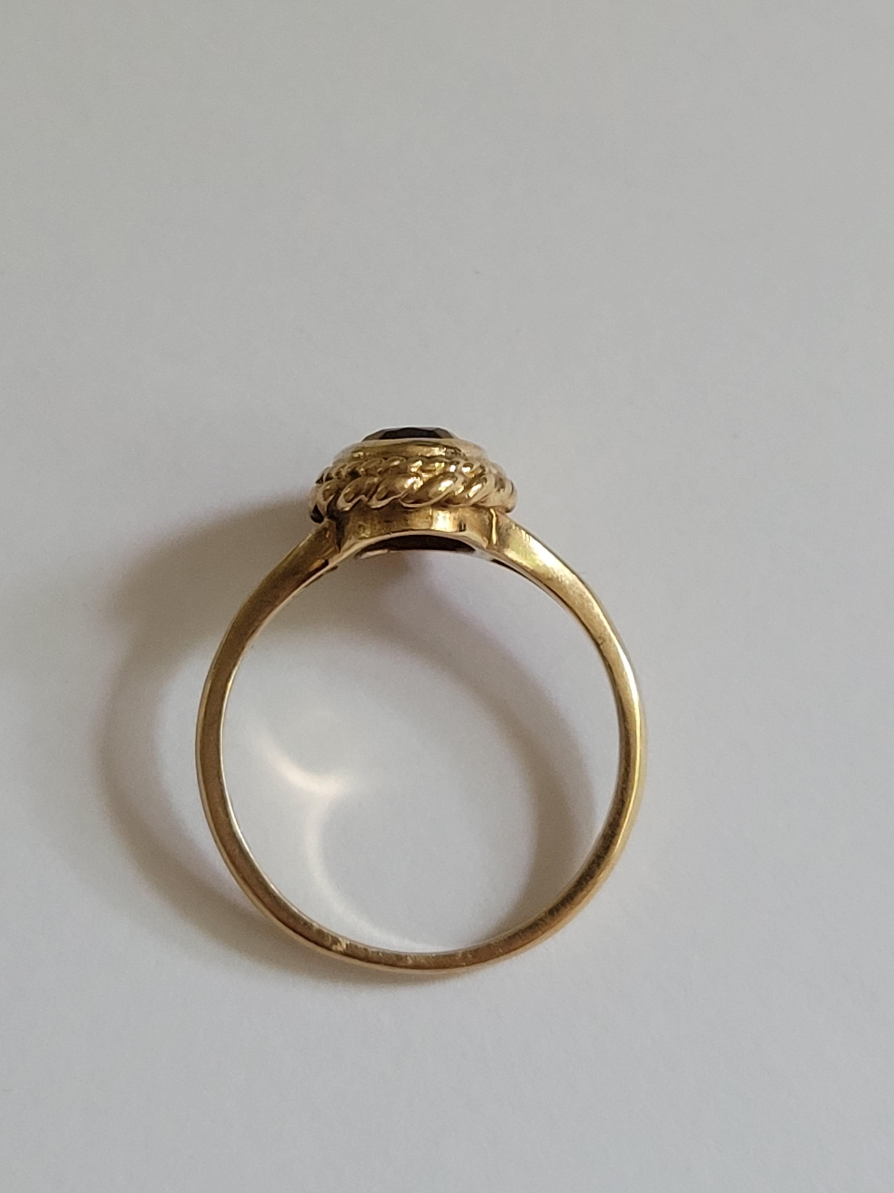 Women's Vintage Amethyst Gold ring London HM For Sale