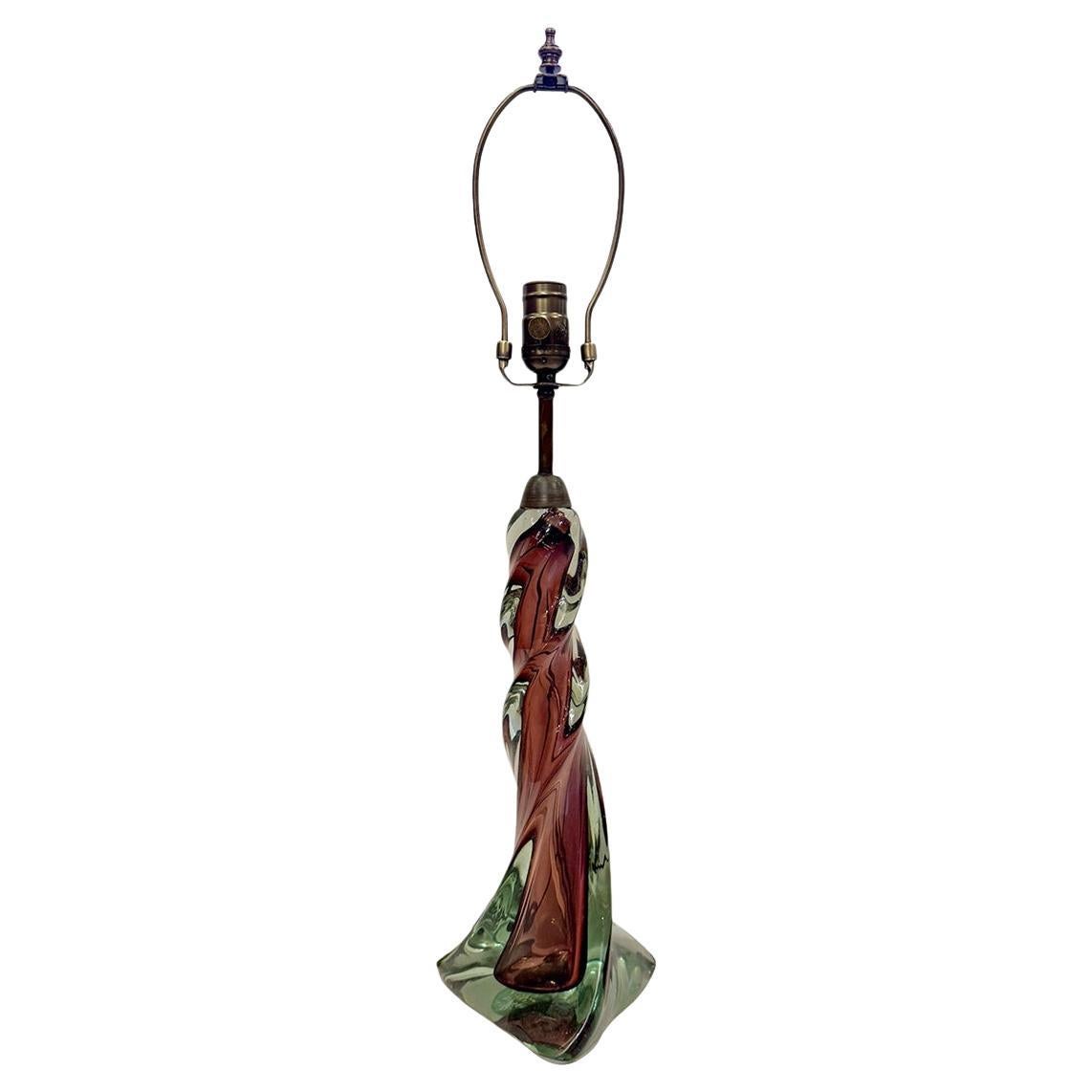 Vintage Amethyst Murano Lamp