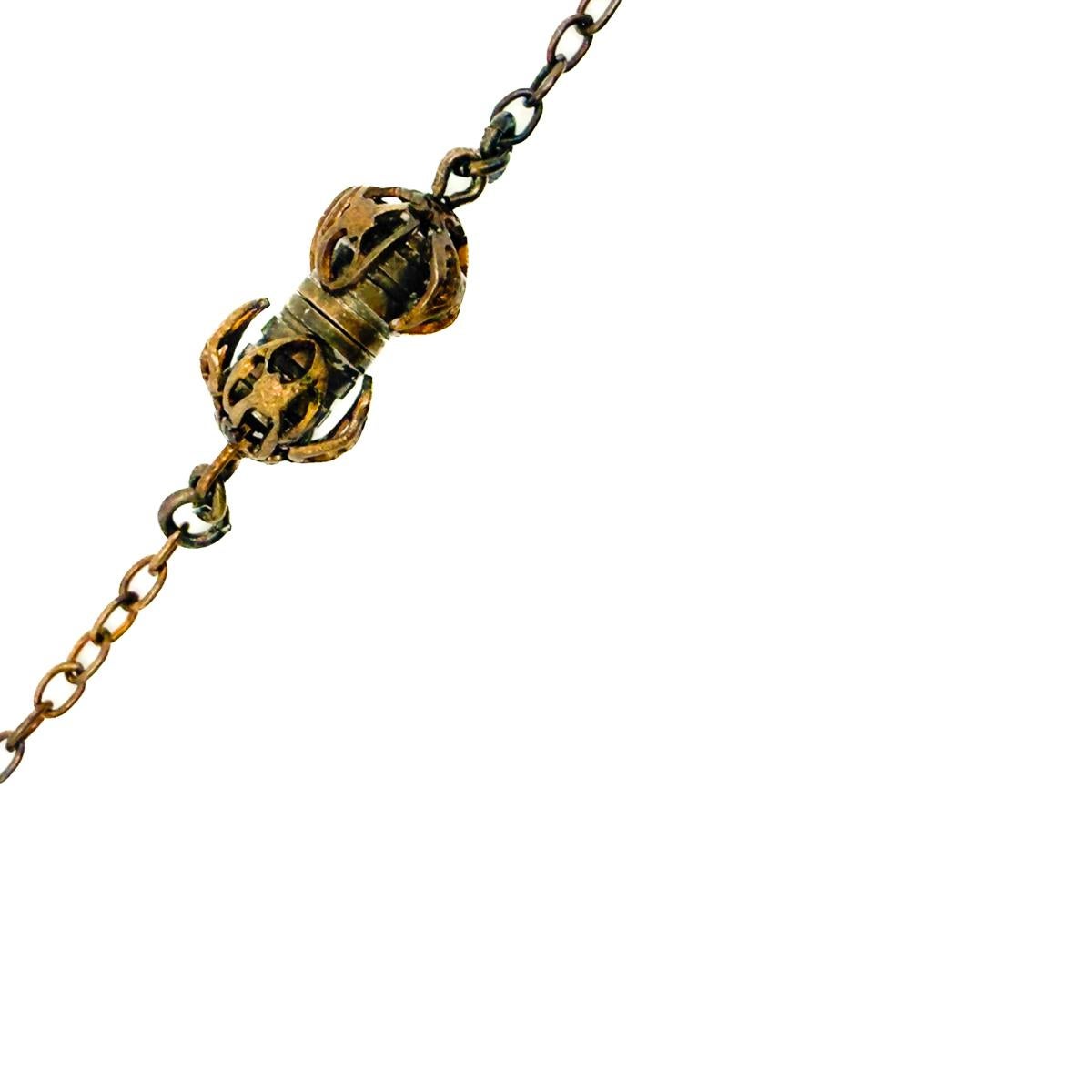 Collana vintage in vetro filigranato con ametista 1930 in vendita 4