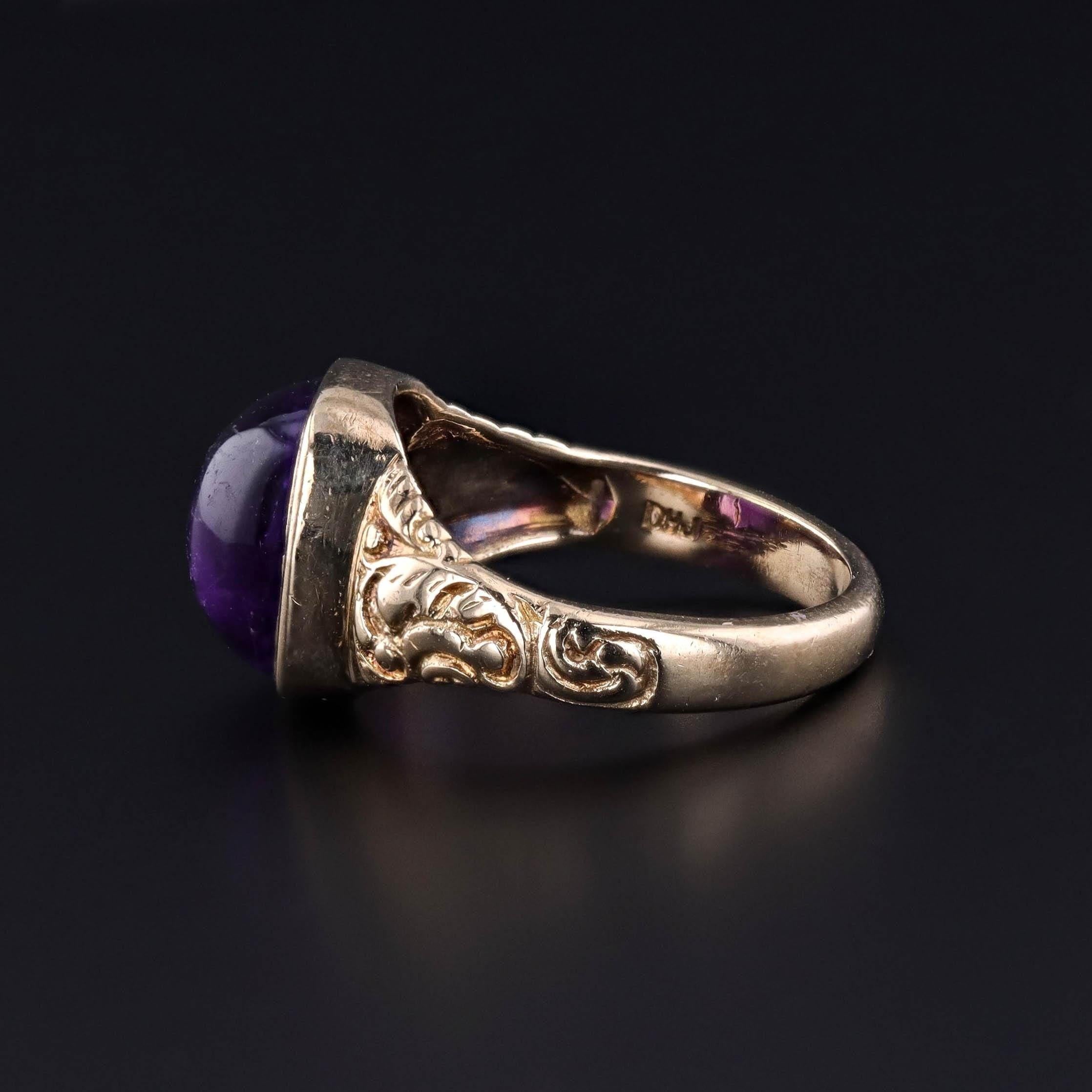 Contemporain Bague vintage en or 9ct avec améthyste en vente