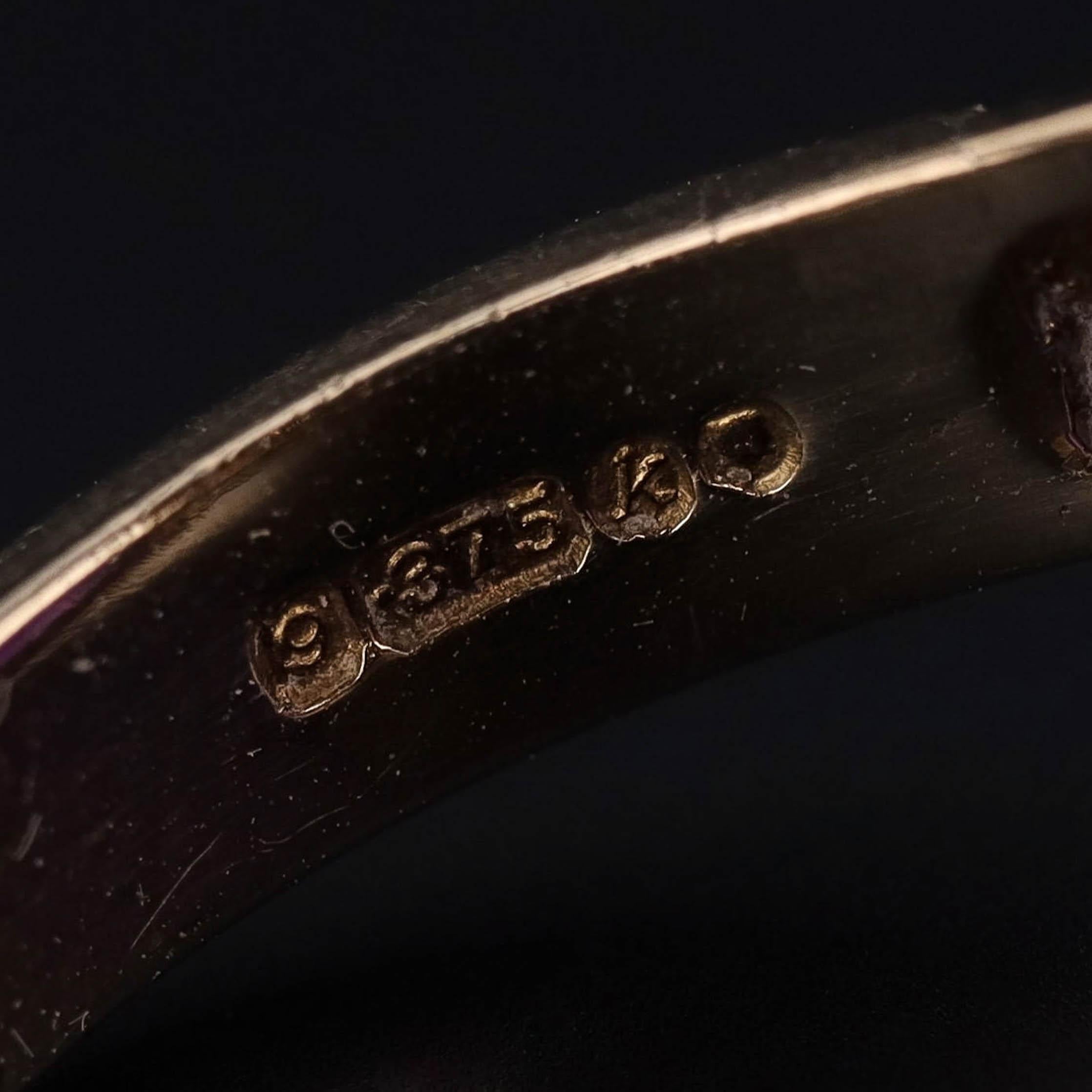 Bague vintage en or 9ct avec améthyste Bon état - En vente à Lewisburg, PA