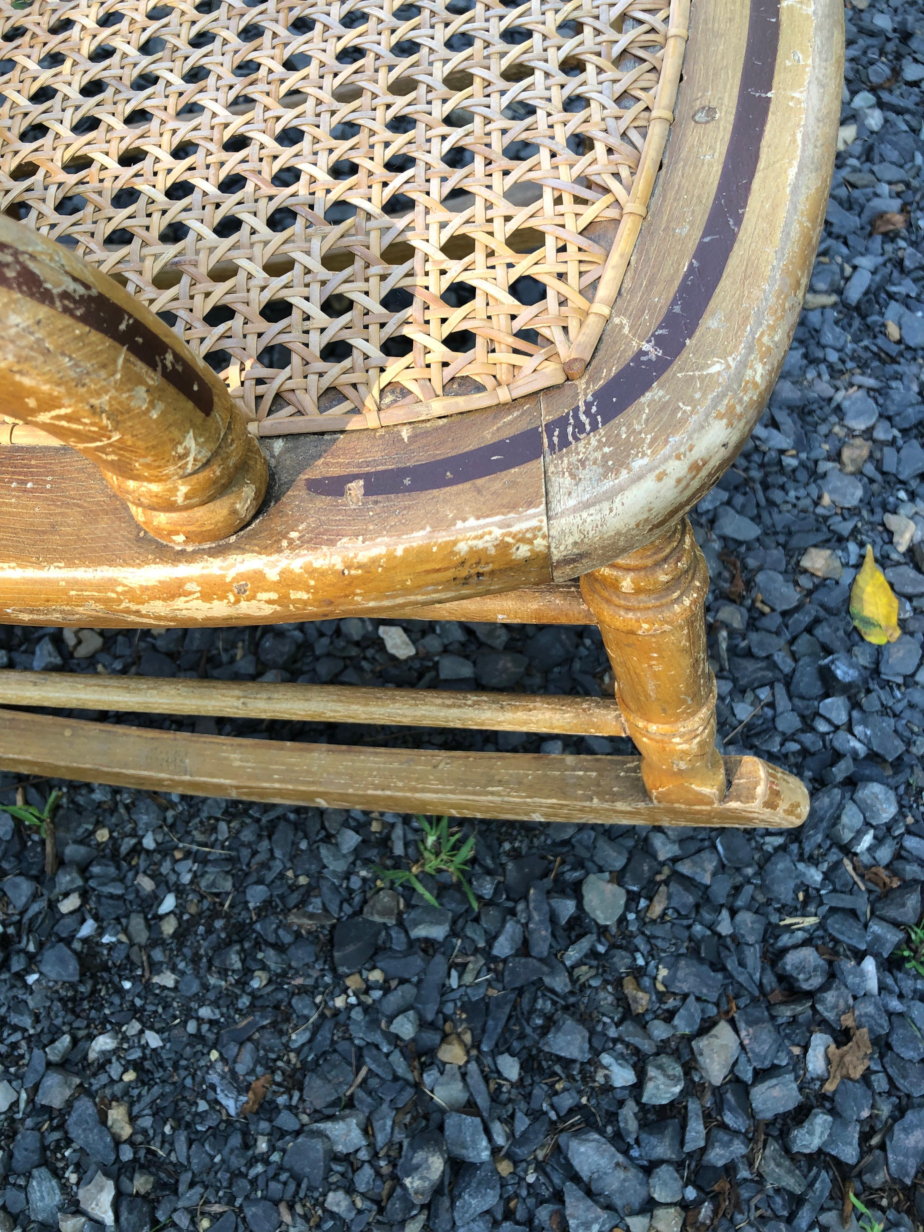 Mid-20th Century Vintage Amish Made Country Rocking Chair For Sale