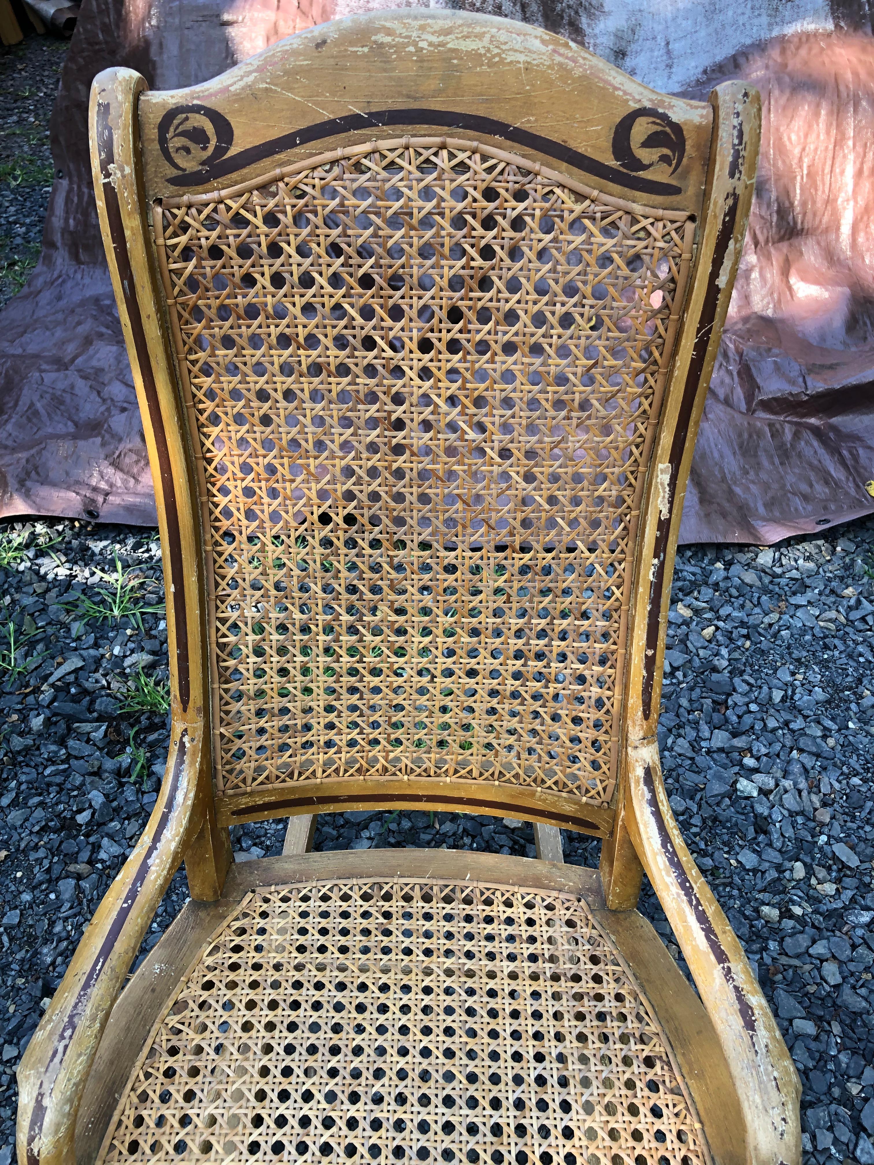 Vintage Amish Made Country Rocking Chair For Sale 1
