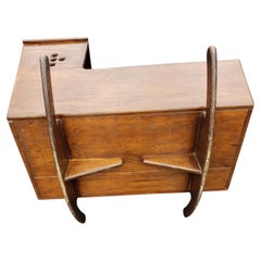 Vintage Amish Solid Cherry Rocking Cradle, Circa 1980s