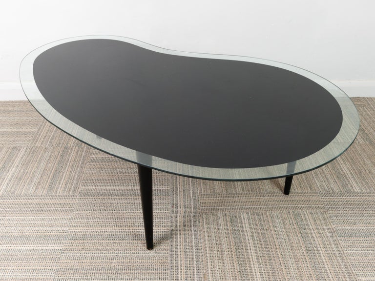 Vintage Amoeba Or Kidney Shaped Black And Clear Glass Coffee Table At 1stdibs Design and model by ron fritz, creeksidewoodshop.com. vintage amoeba or kidney shaped black and clear glass coffee table