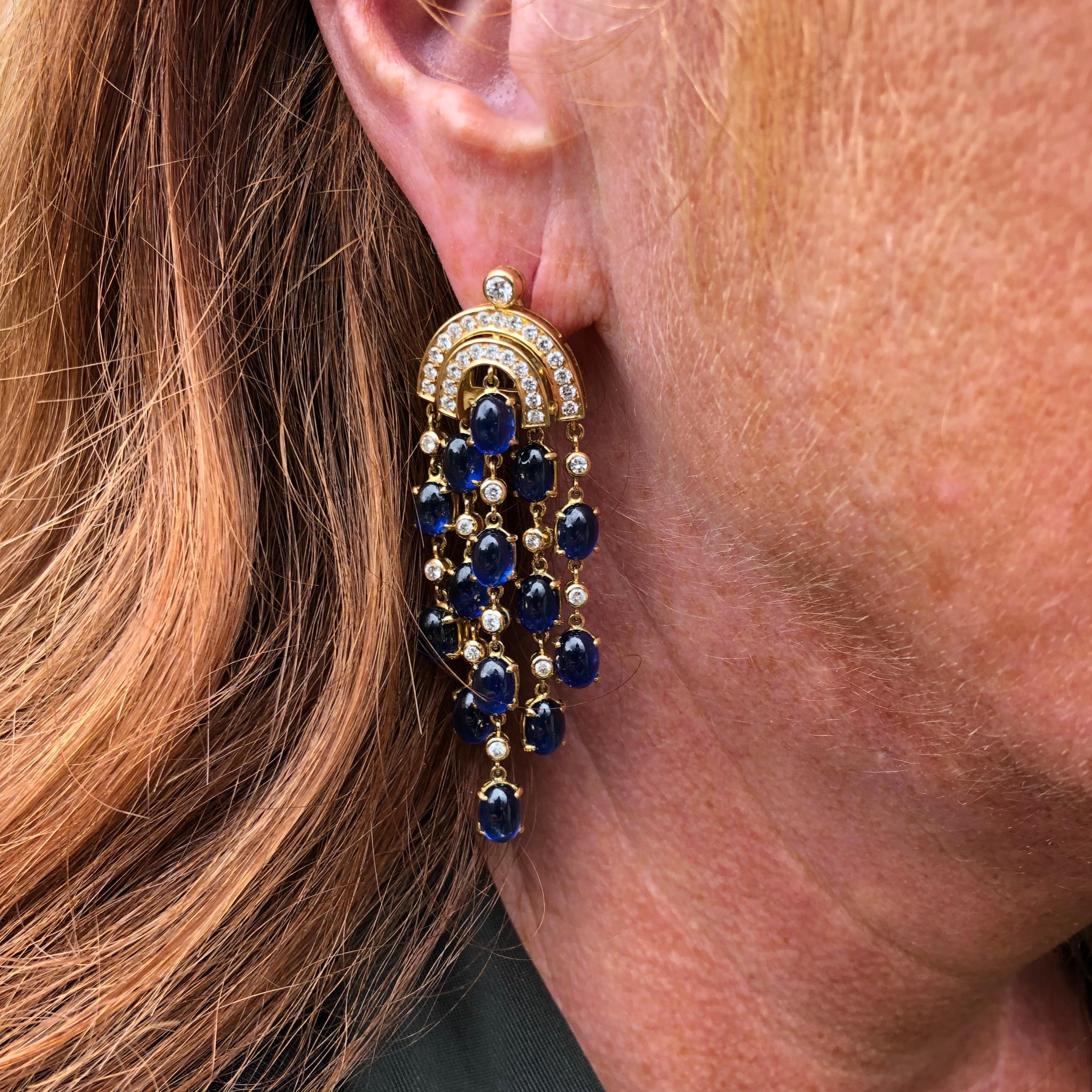 vintage sapphire earrings uk