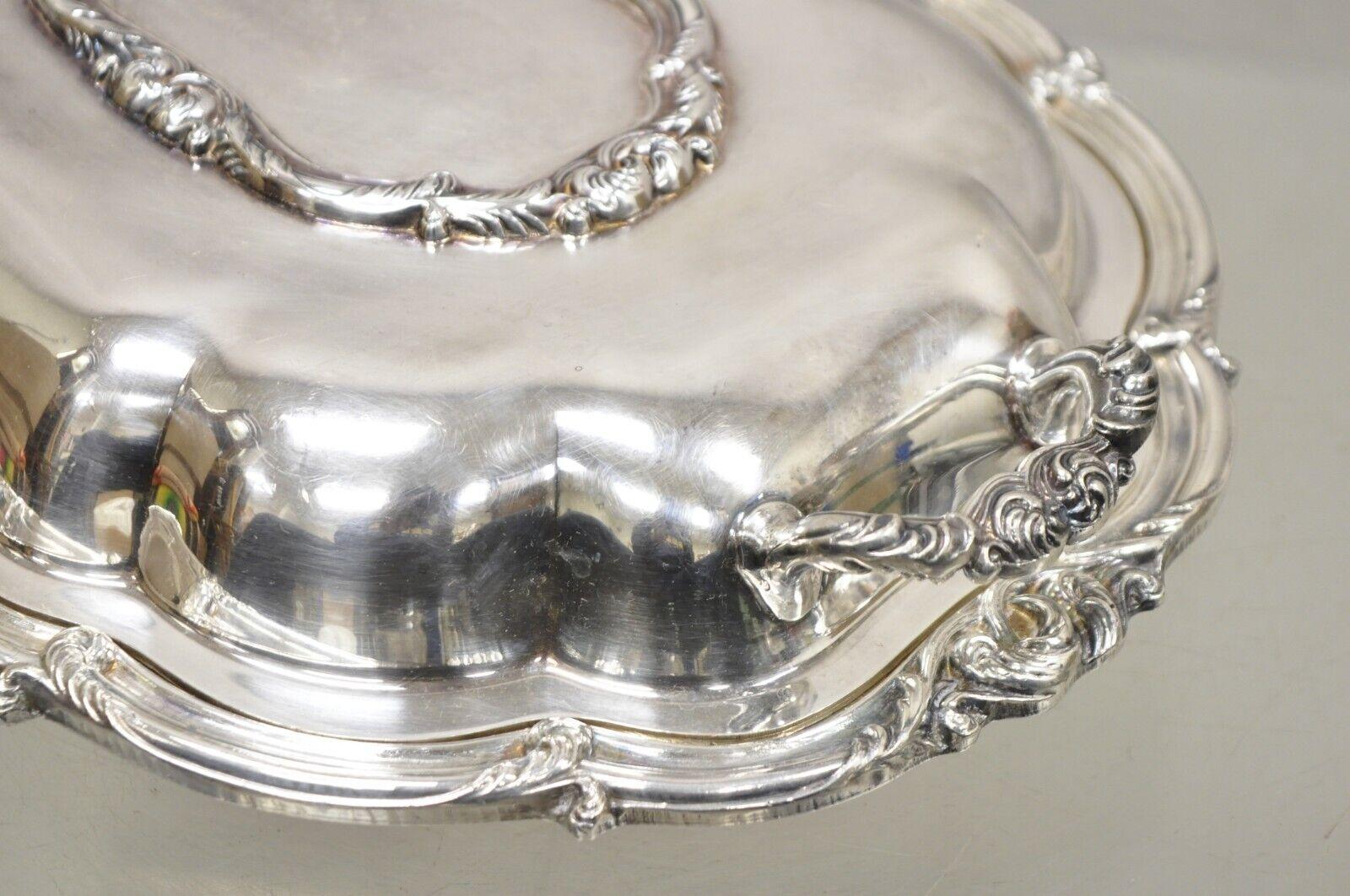 Vintage Amston Victorian Style Lidded Ornate Serving Dish Platter For Sale 4