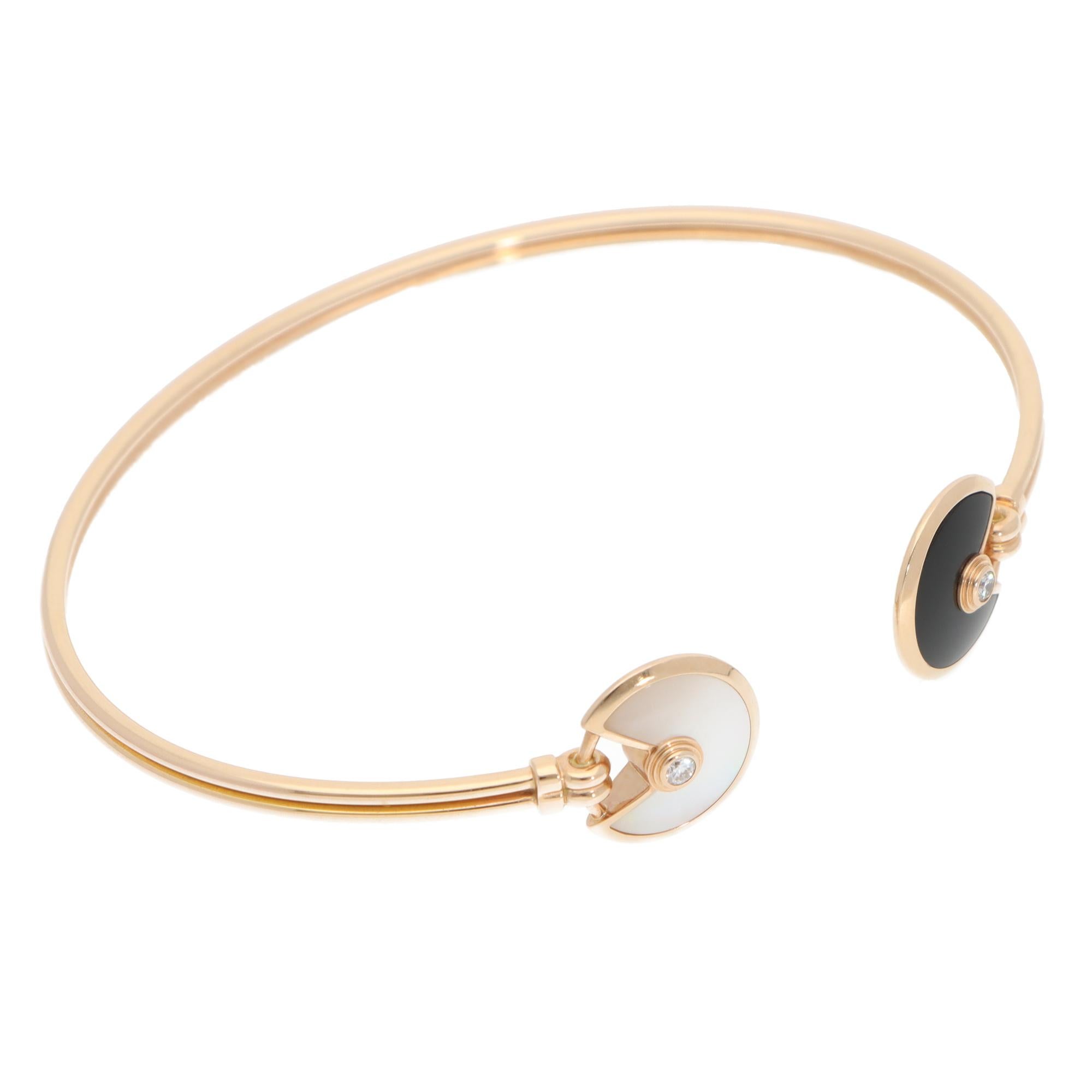 Modern Vintage Amulette de Cartier Open Bracelet in Rose Gold