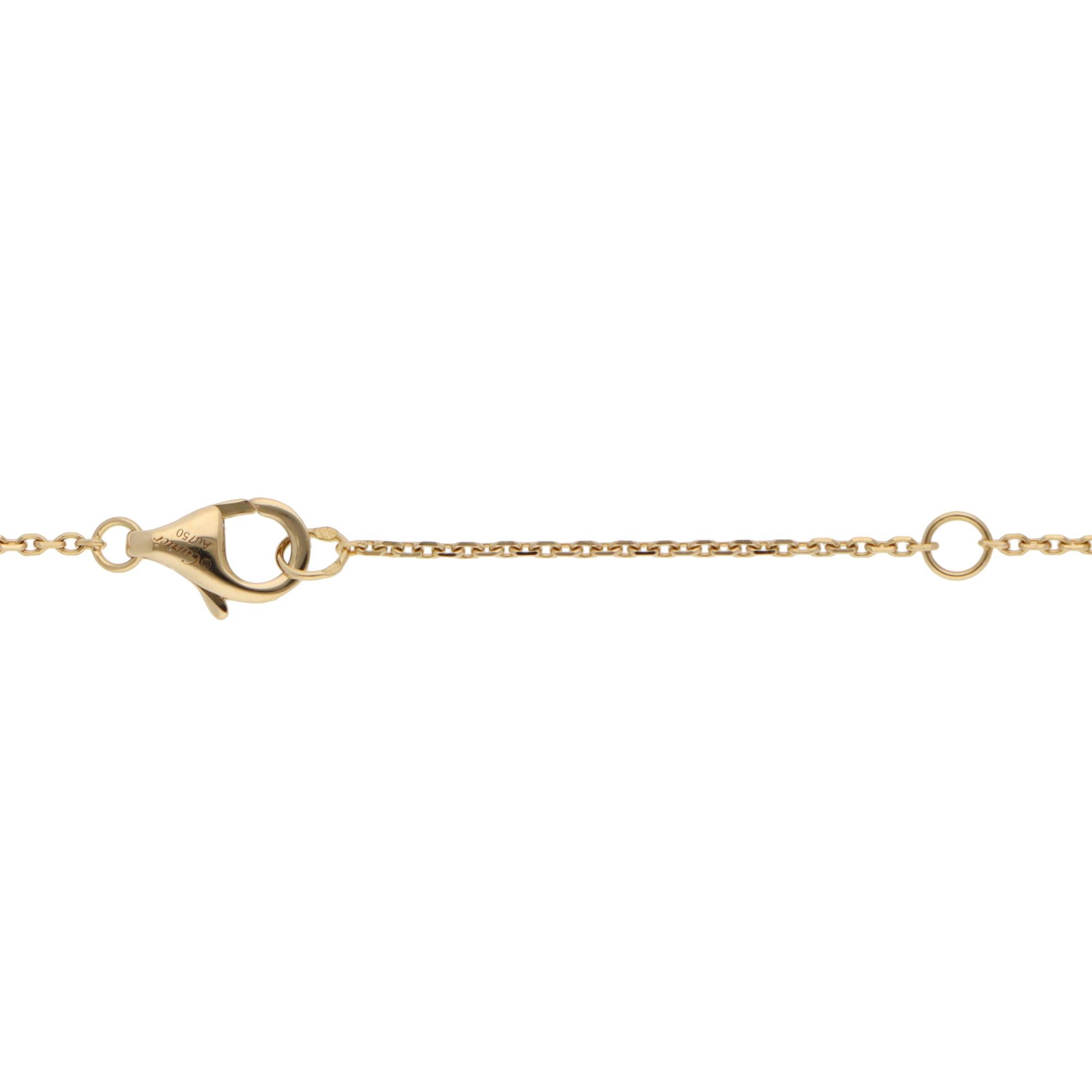 Brilliant Cut Vintage Amulette de Cartier XS Shell and Diamond Necklace For Sale