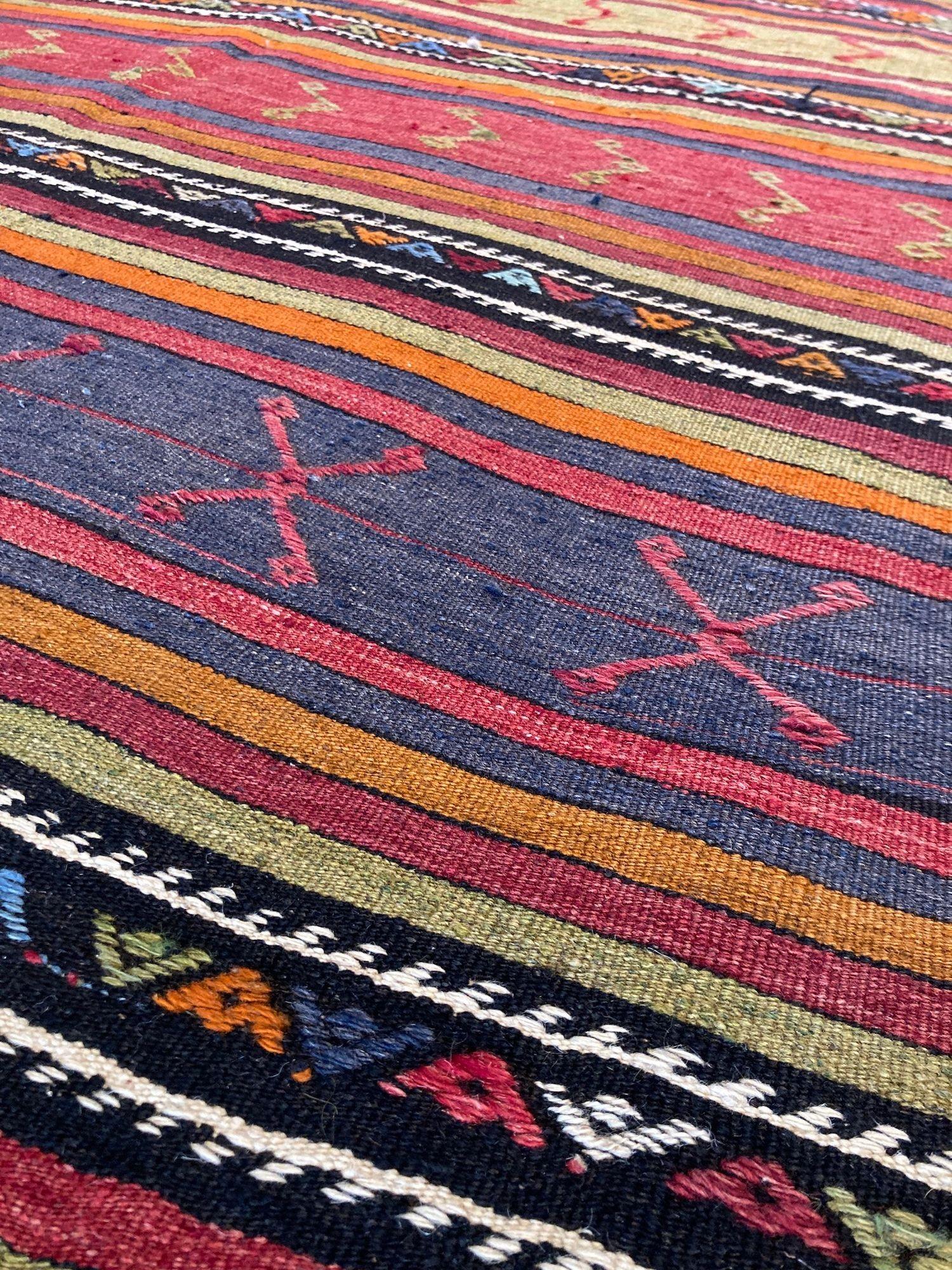 Wool Vintage Anatolian Kilim For Sale