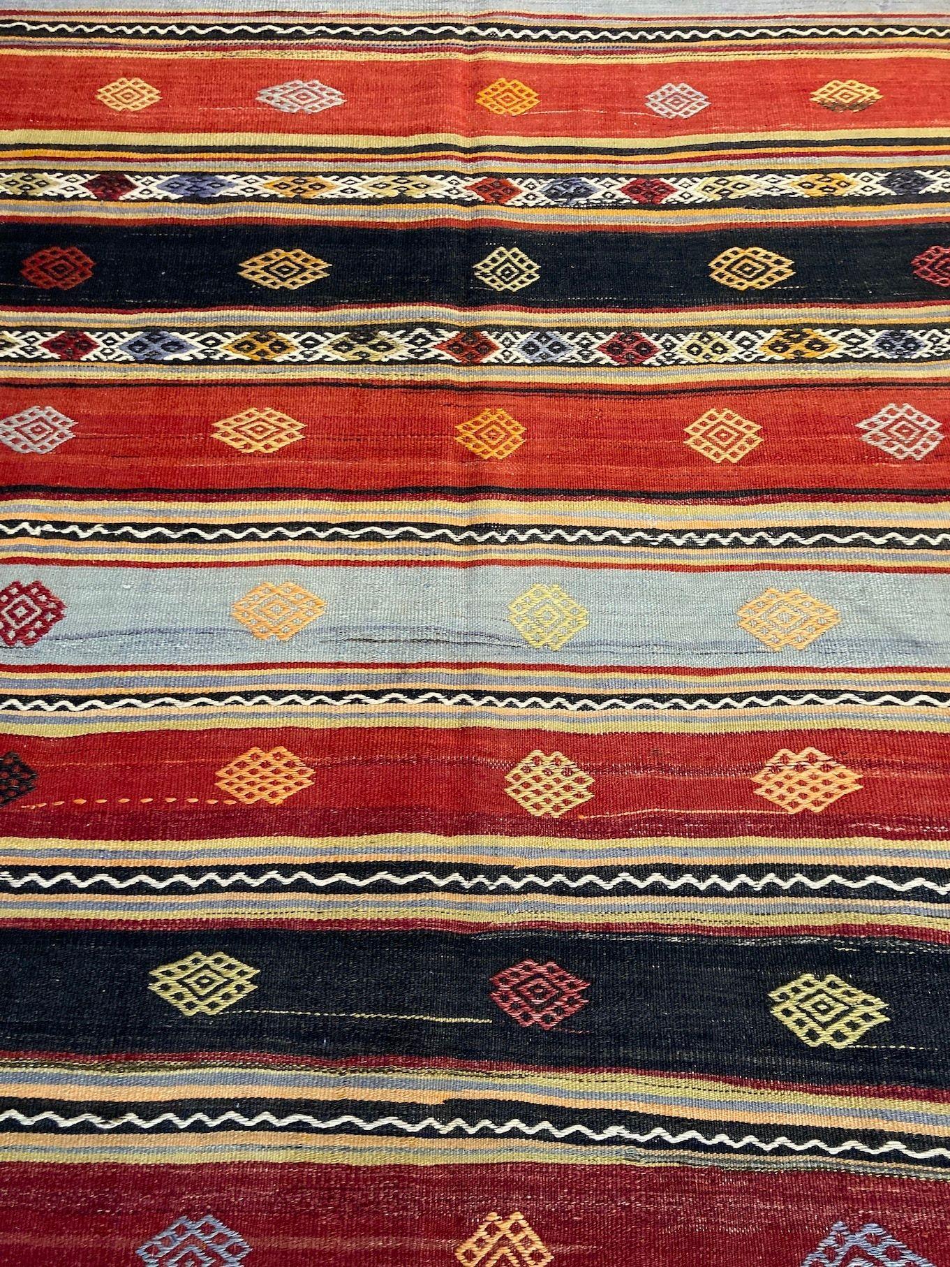 Mid-20th Century Vintage Anatolian Kilim For Sale