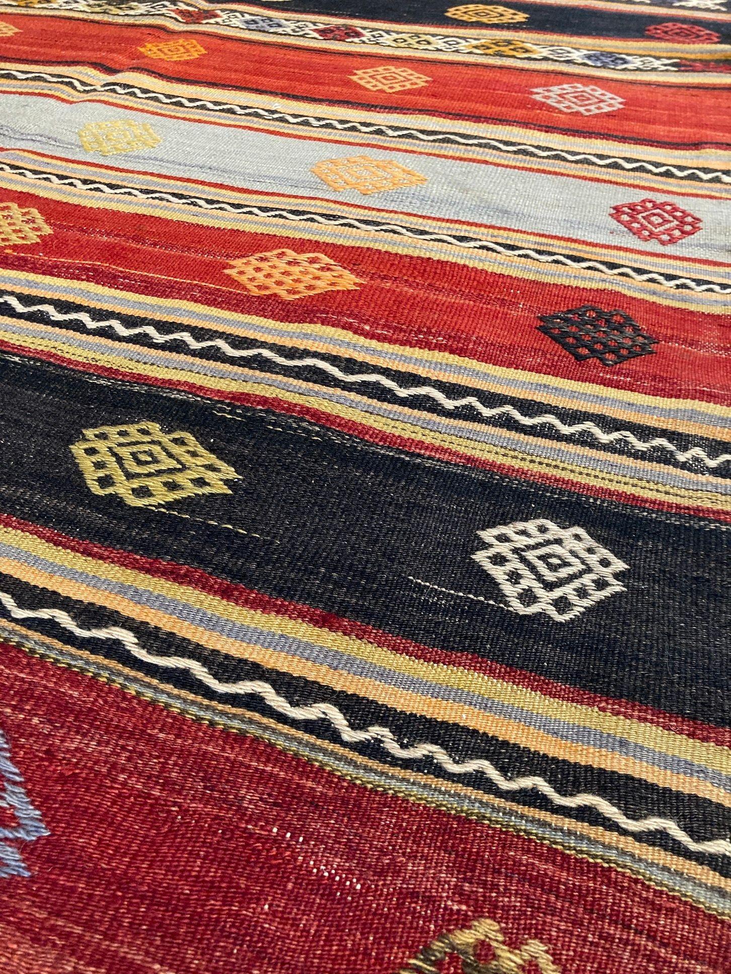 Wool Vintage Anatolian Kilim For Sale