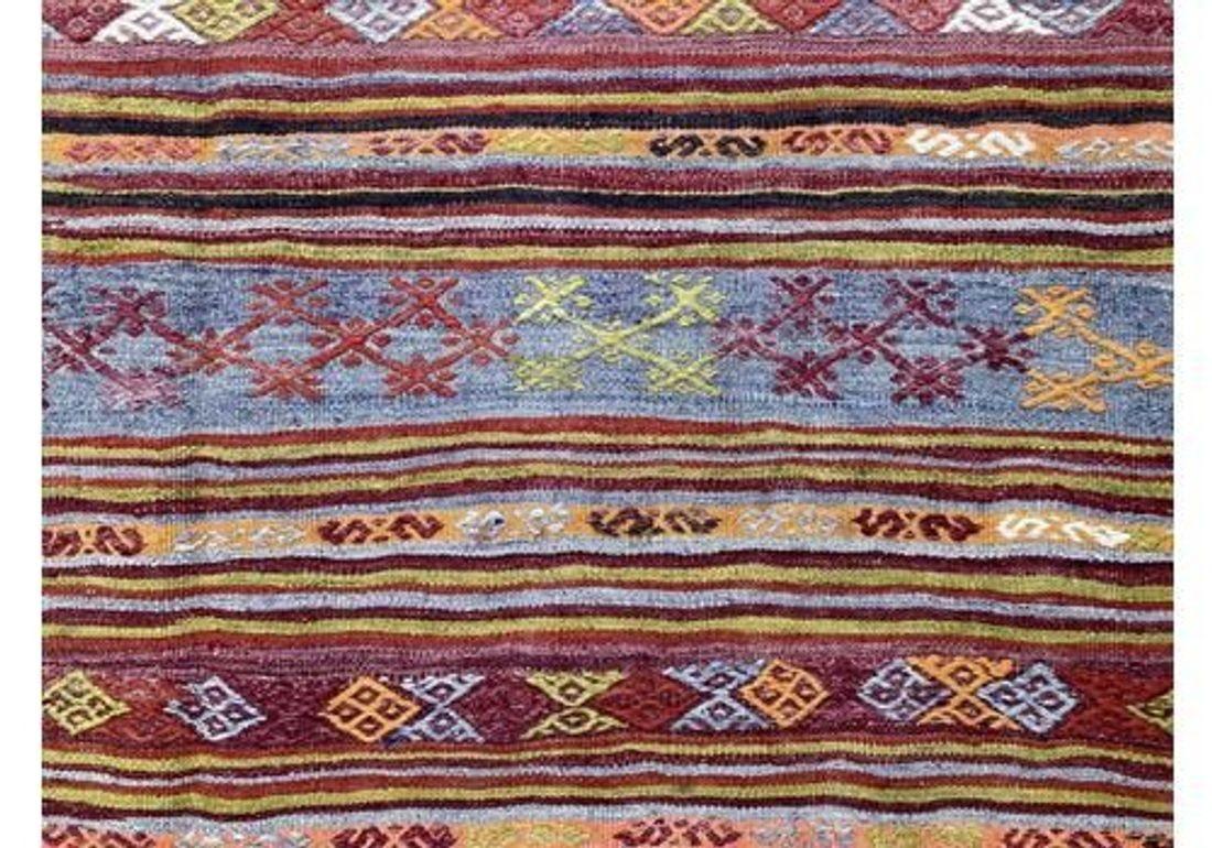 Turco Kilim anatolico vintage 2,59 m X 1,52 m in vendita