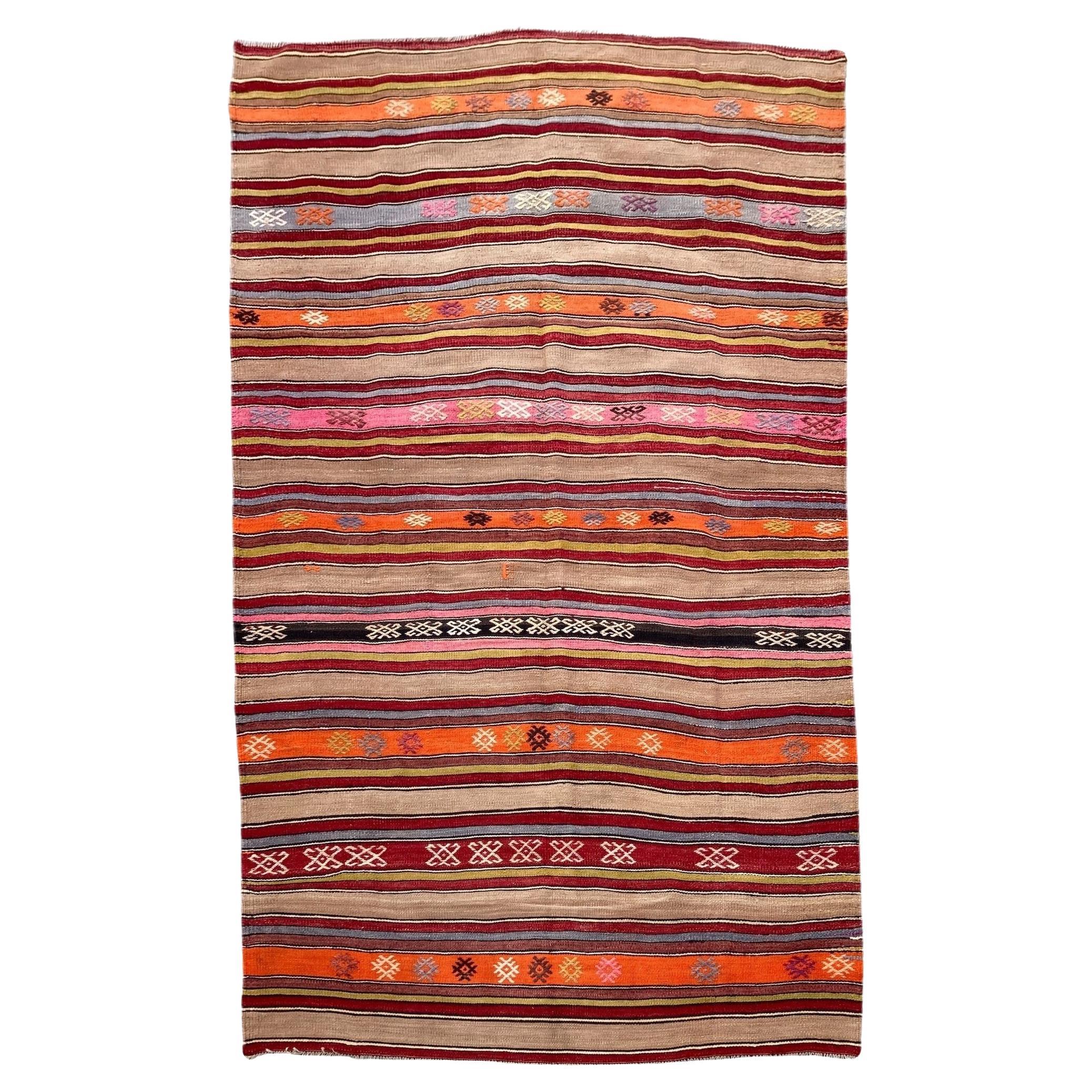Vintage Anatolian Kilim 2.62m x 1.60m For Sale
