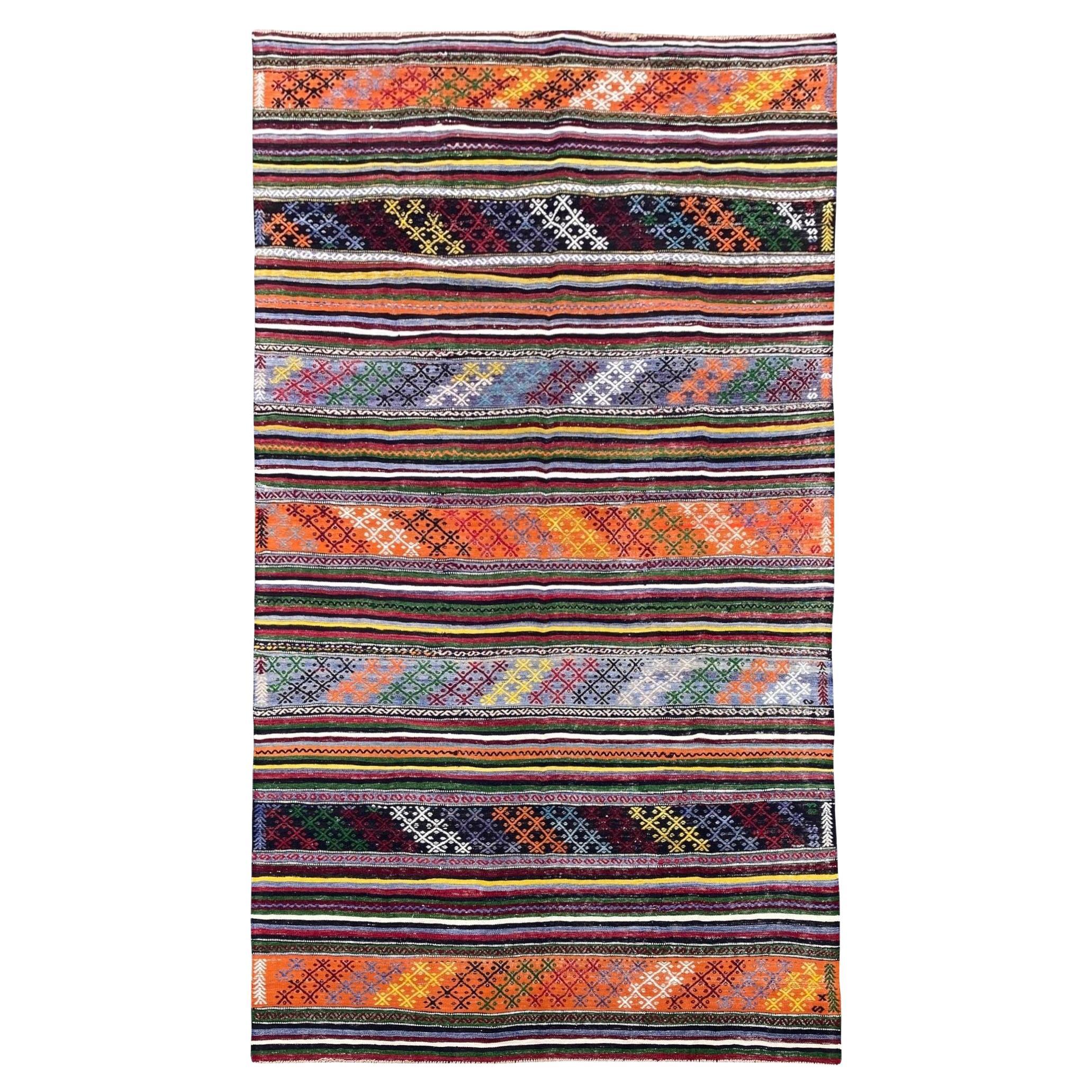 Kilim anatolico vintage di 3,10 m x 1,68 m