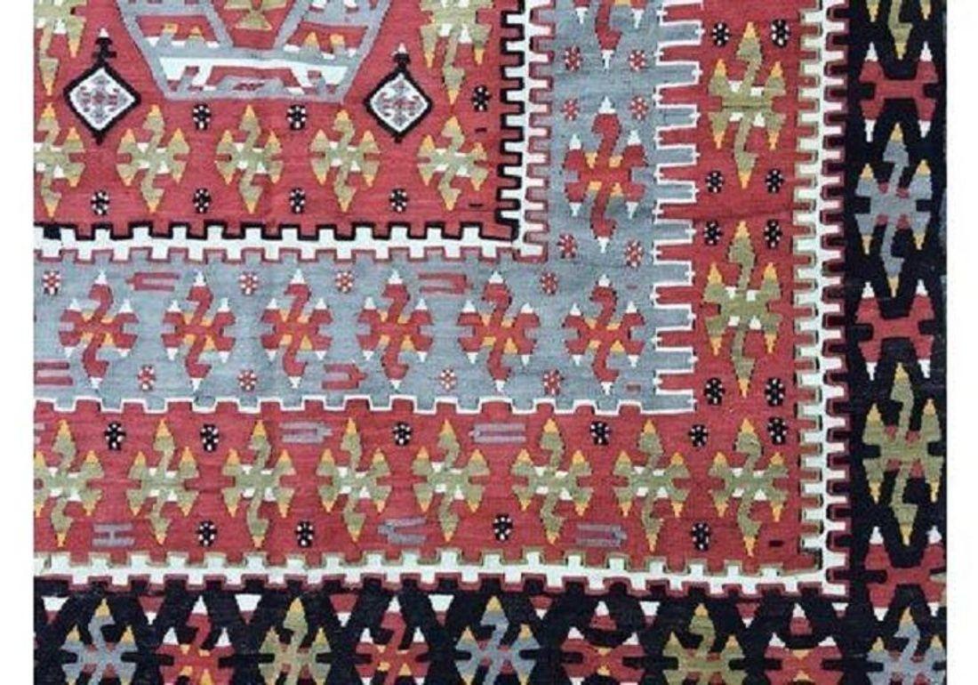 Vintage Anatolischer Kelim 3,11m x 1,54m im Zustand „Gut“ im Angebot in St. Albans, GB