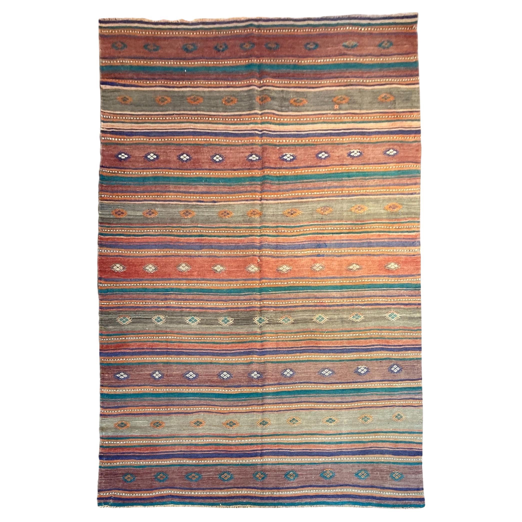 Vintage Anatolian Kilim 3.38m x 1.98m For Sale