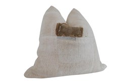 Oreiller vintage Kilim Hemp/Wool Patchow / 24 "x24"