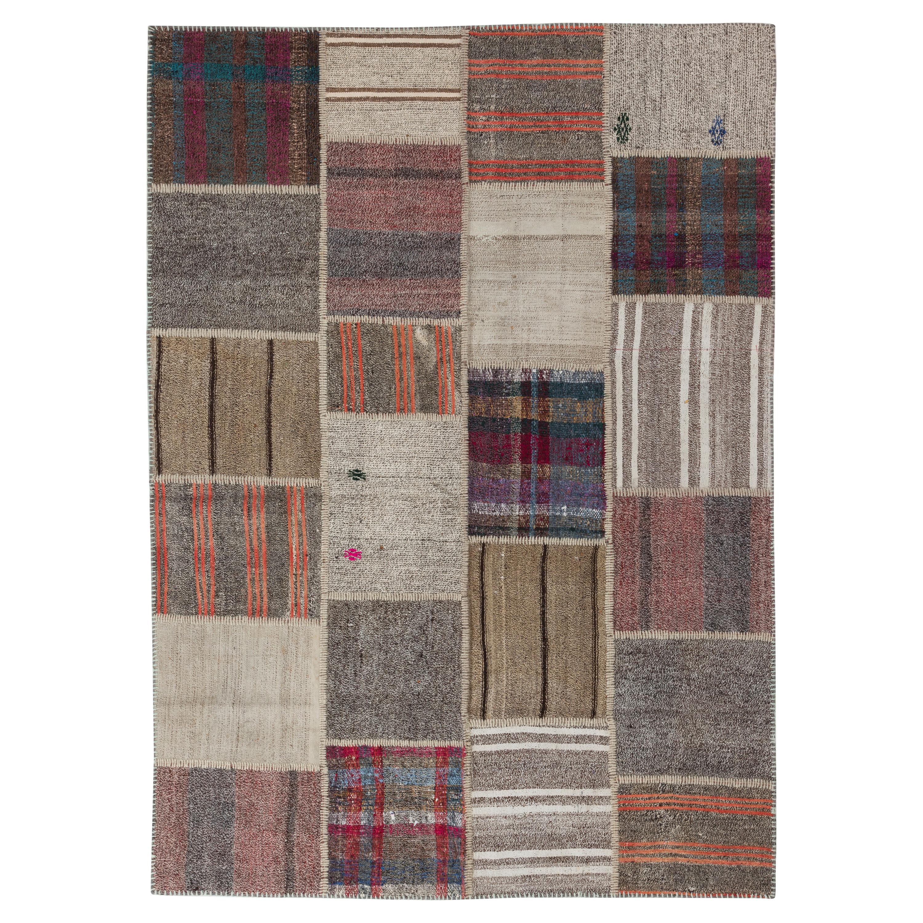 Vintage Handmade Central Anatolian Kilims Re-Imagined, Custom Options Available For Sale